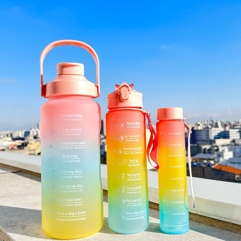 Kit Verão com 3 Garrafas de Água