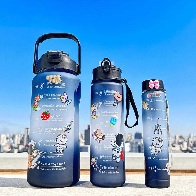 Kit Verão com 3 Garrafas de Água