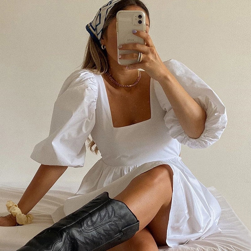 Vestido de Renda Feminino de Verão