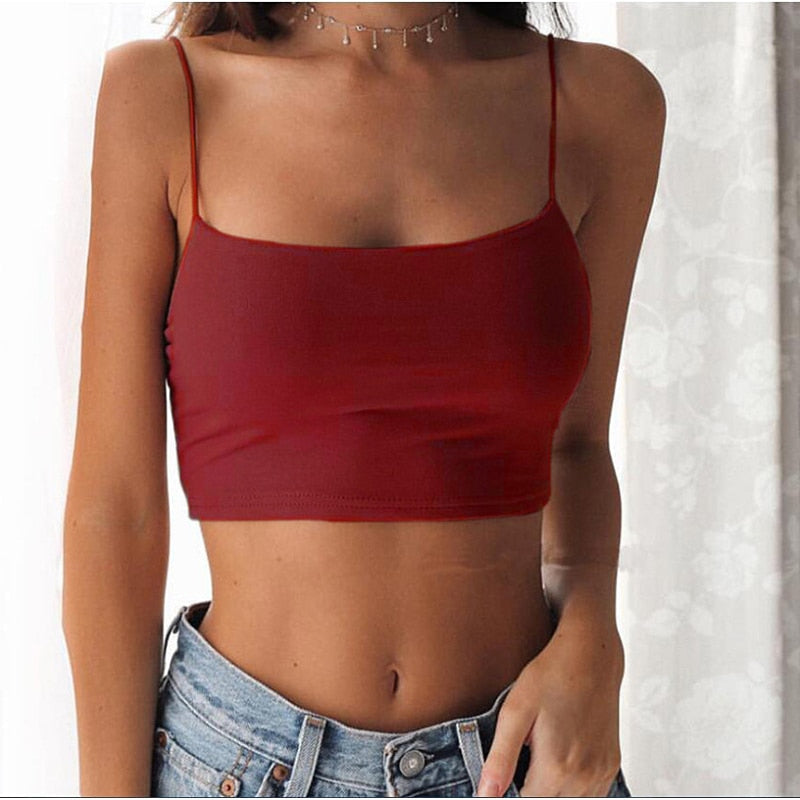 Cropped Casual sem Mangas