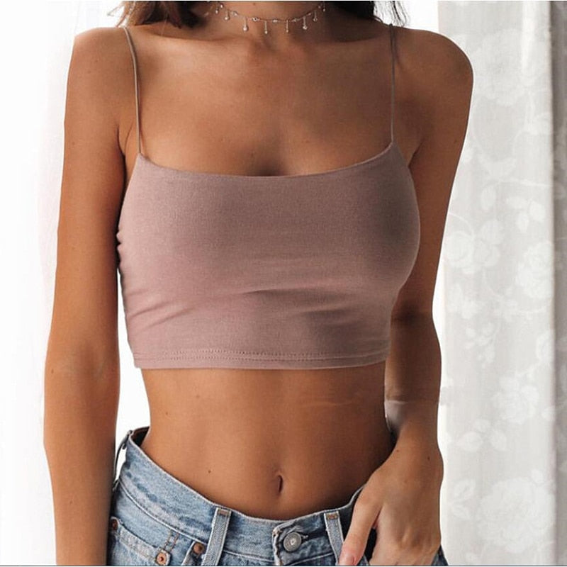 Cropped Casual sem Mangas