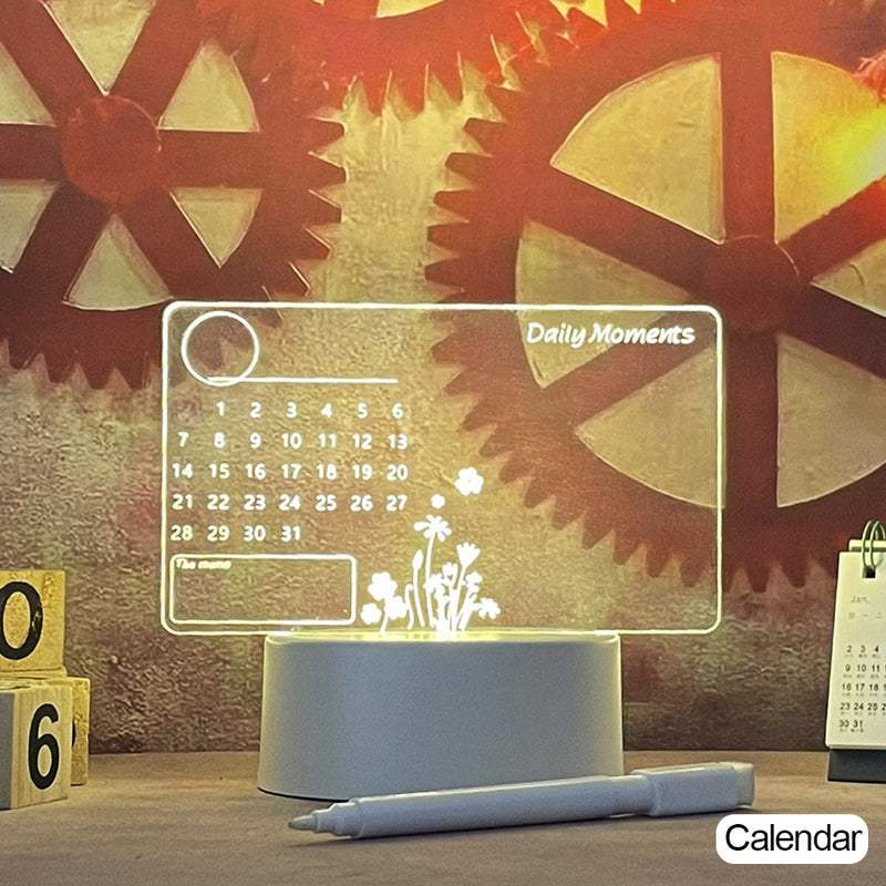 Quadro de Anotações LED Noturno GlowNote